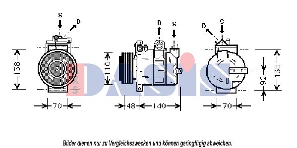 AKS DASIS Kompresors, Gaisa kond. sistēma 850603N